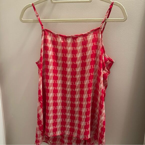 CAbi Amour, Red and White Ruffled Tank Top. - Picture 7 of 7